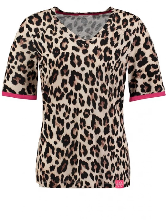 Foto van product Key Largo Shirt 'Leonora' beige / bruin / zwart