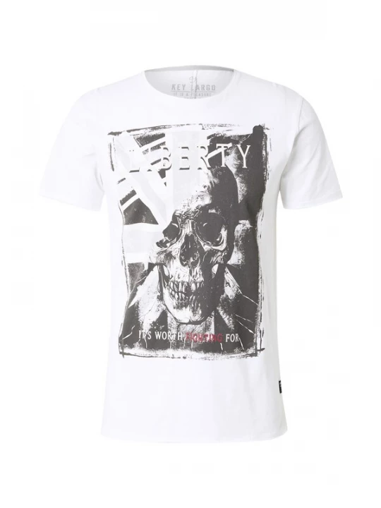 Foto van product Key Largo Shirt 'Liberty' grijs / taupe / zwart / wit