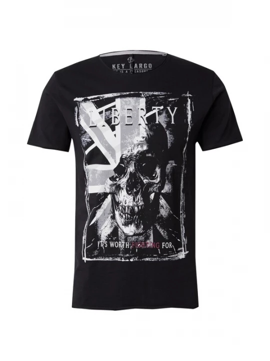 Foto van product Key Largo Shirt 'Liberty' grijs / zwart / wit