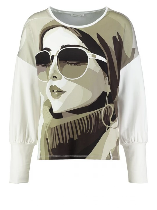 Foto van product Key Largo Shirt ' LOUISE ' groen / wit