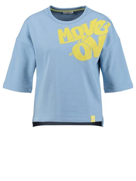 Foto van product Key Largo Shirt 'Move on' lichtblauw / citroen