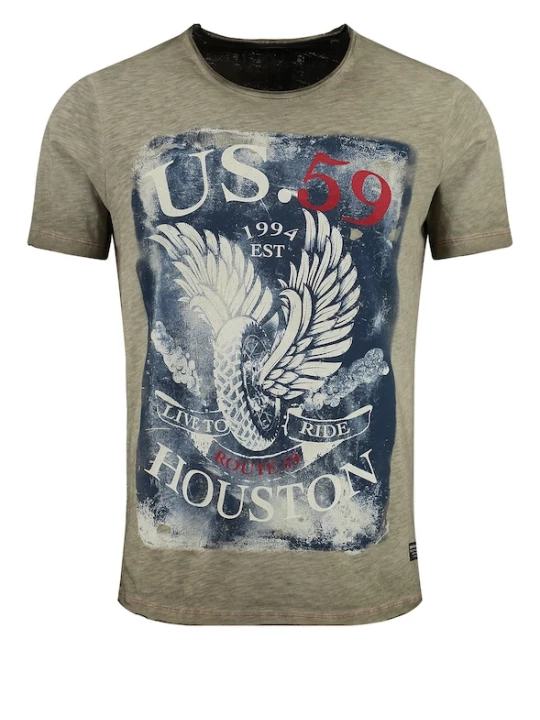 Foto van product Key Largo Shirt 'MT HOUSTON' navy / groen / olijfgroen / rood