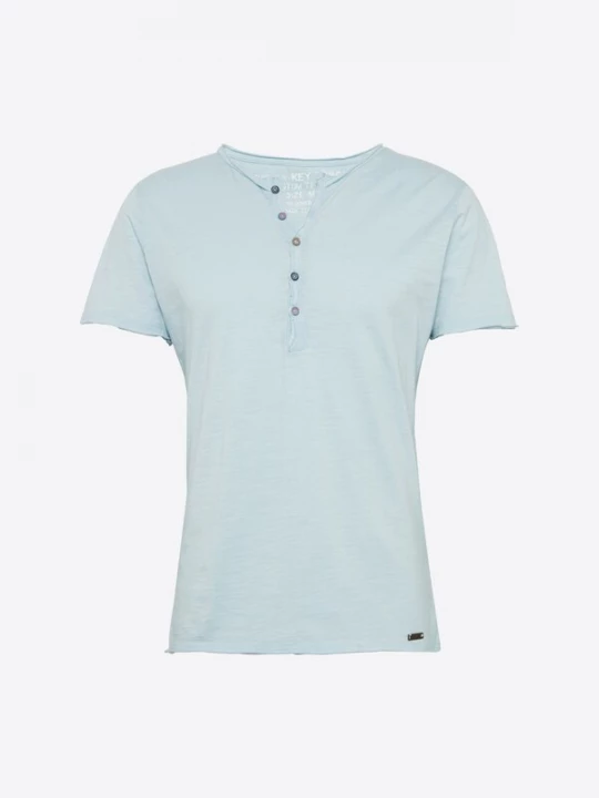 Foto van product Key Largo Shirt 'MT LEMONADE button' lichtblauw
