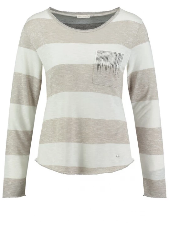 Foto van product Key Largo Shirt 'Niagara' beige / wit