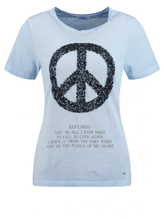 Foto van product Key Largo Shirt 'Pax' lichtblauw / zwart