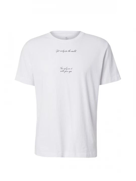 Foto van product Key Largo Shirt 'Postcard' lichtblauw / curry / zwart / wit