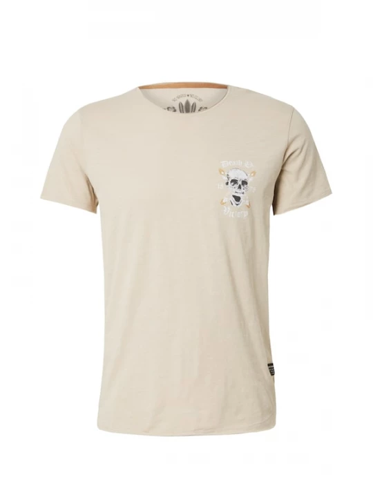 Foto van product Key Largo Shirt 'POTENTIAL' sand / grijs / zwart / wit