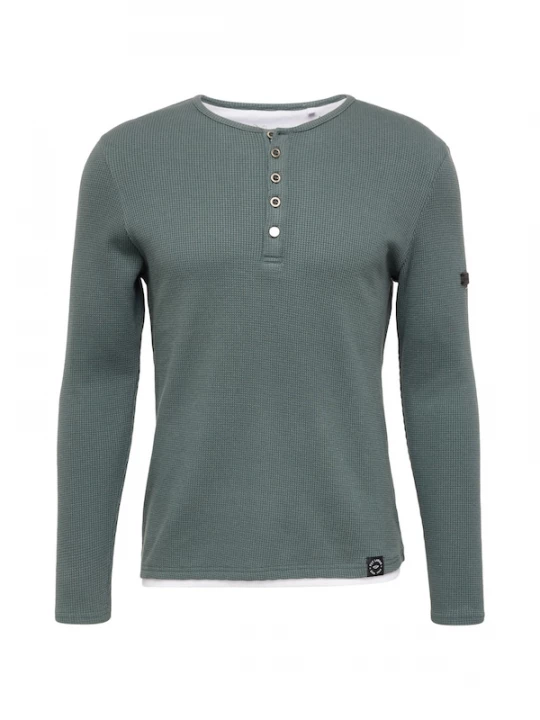 Foto van product Key Largo Shirt 'SANDRO' donkergroen / wit