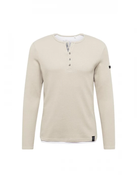 Foto van product Key Largo Shirt 'SANDRO' greige / zwart