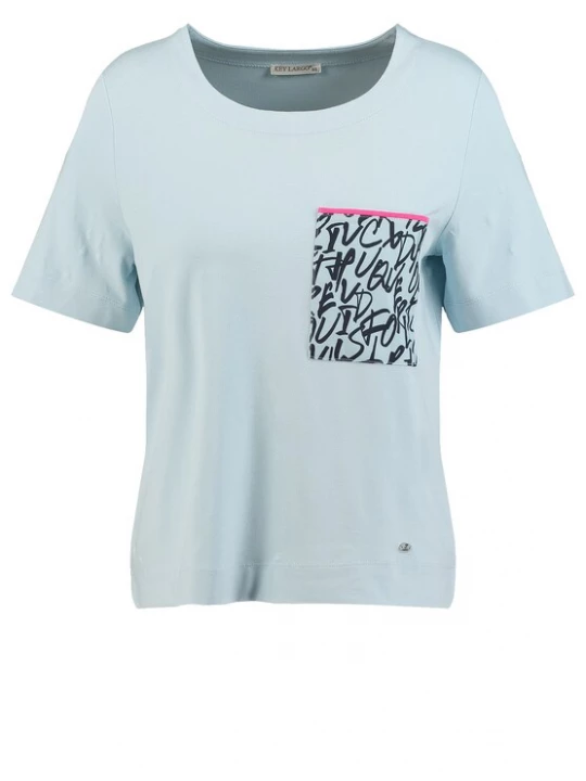 Foto van product Key Largo Shirt 'Script' lichtblauw / lichtgrijs