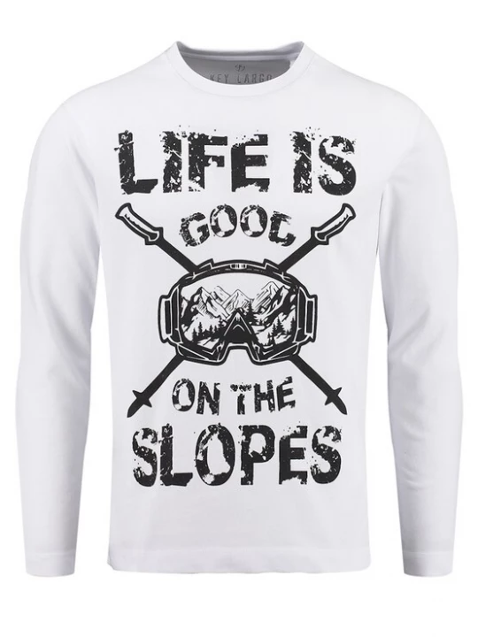 Foto van product Key Largo Shirt 'Slopes' zwart / wit