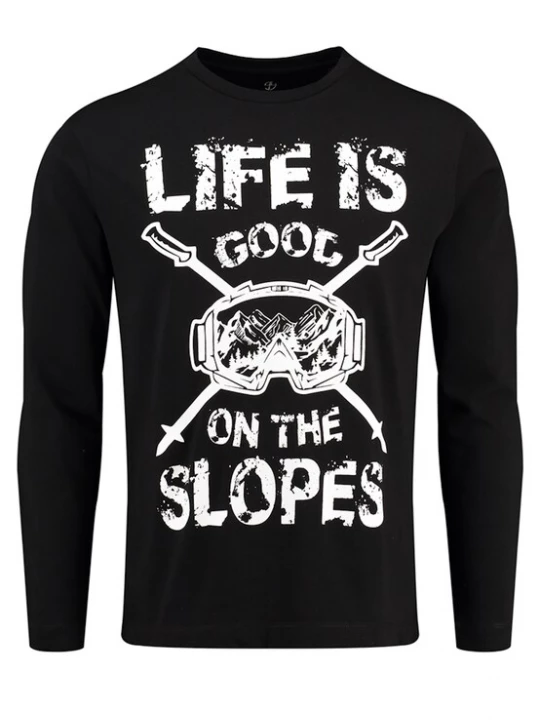 Foto van product Key Largo Shirt 'Slopes' zwart / wit