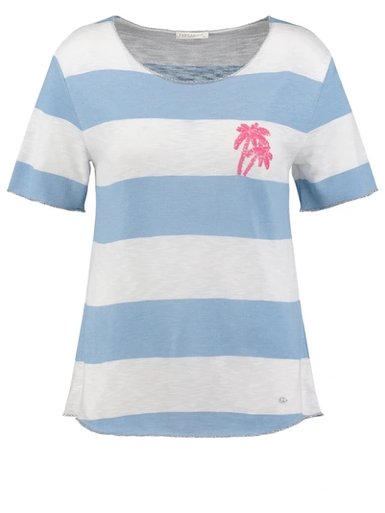 Foto van product Key Largo Shirt 'South' blauw / pink / wit