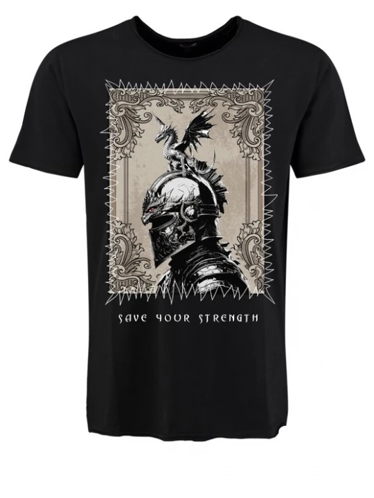 Foto van product Key Largo Shirt 'Strength' beige / zwart / wit