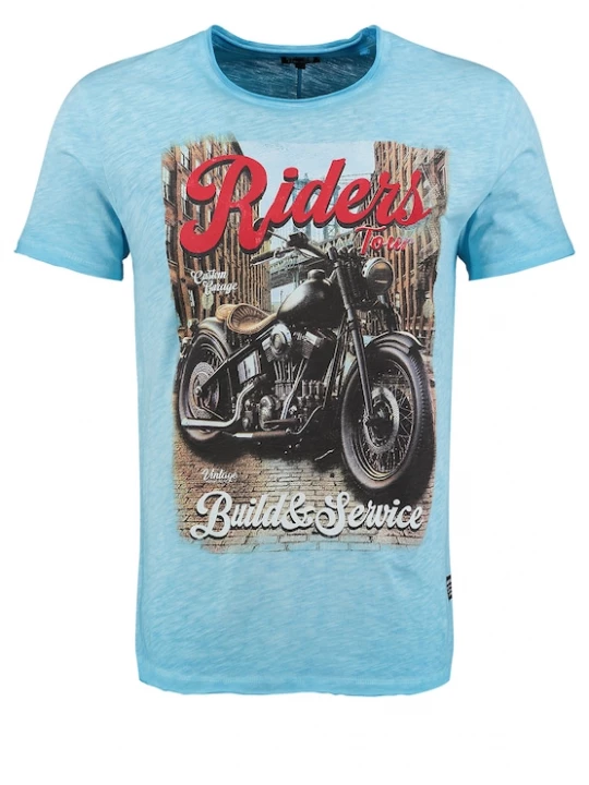 Foto van product Key Largo Shirt 'Tour' hemelsblauw / gemengde kleuren