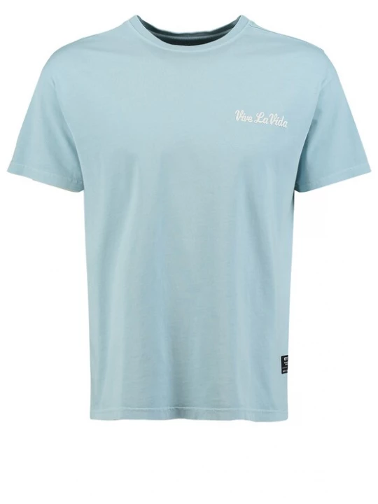 Foto van product Key Largo Shirt 'VIVE LA VIDA' blauw / wit