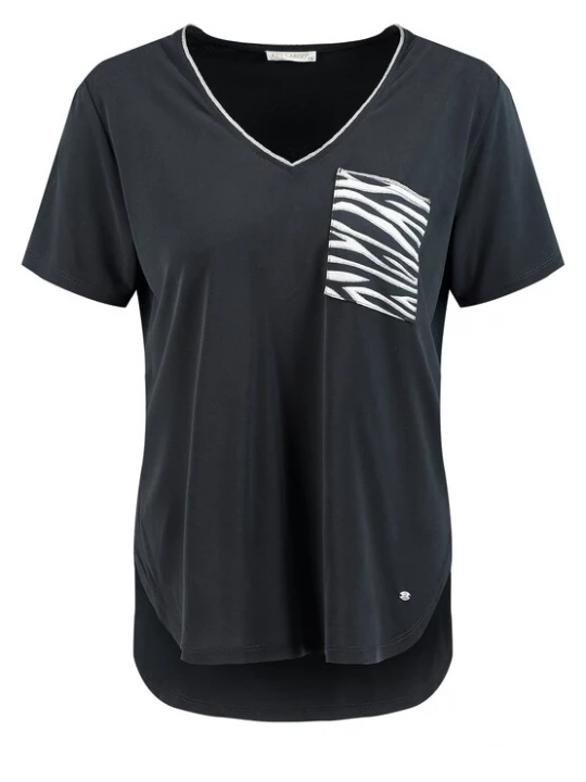 Foto van product Key Largo Shirt 'Zebra' zwart / wit