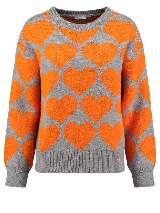 Foto van product Key Largo Trui 'Beat' grijs / oranje