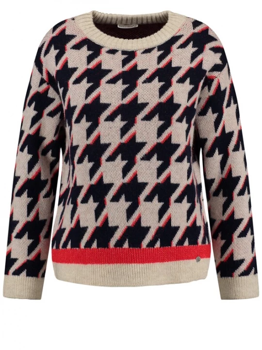 Foto van product Key Largo Trui beige / rood / zwart