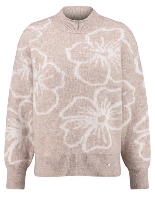 Foto van product Key Largo Trui 'Blush' bruin / wit