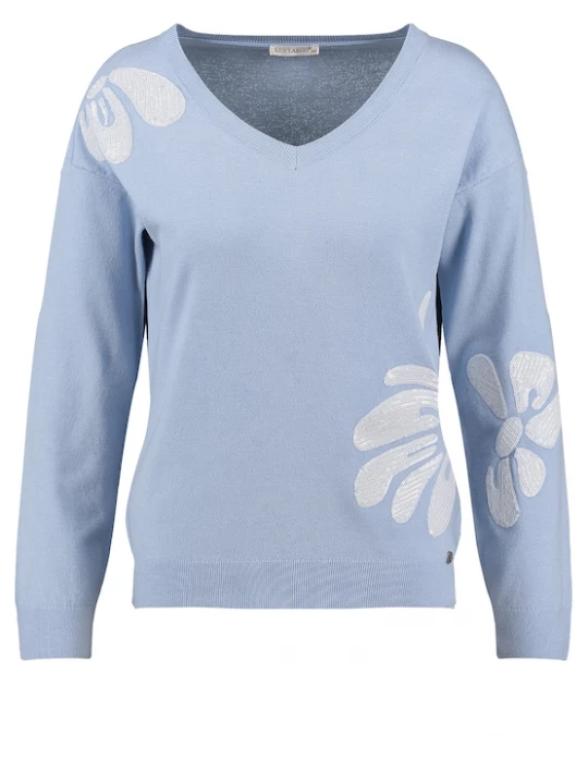 Foto van product Key Largo Trui 'Cruise' pastelblauw / wit