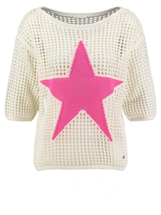 Foto van product Key Largo Trui ' Fame ' beige / pink