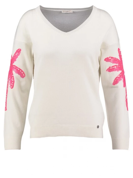 Foto van product Key Largo Trui ' Pacific' crème / pink