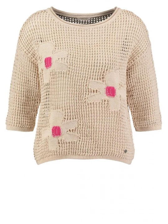 Foto van product Key Largo Trui ' SHORE ' beige / pink