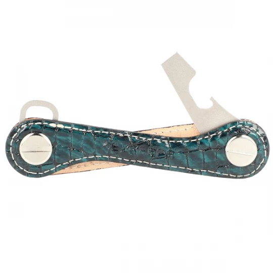 Foto van product Keykeepa Sleutelhanger 'Leather' blauw
