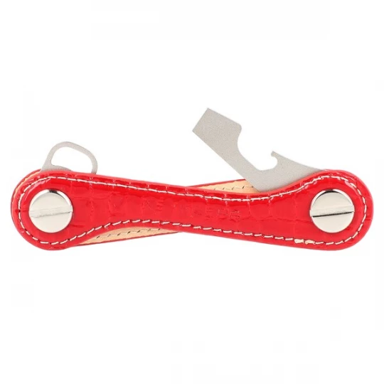 Foto van product Keykeepa Sleutelhanger 'Leather ' rood