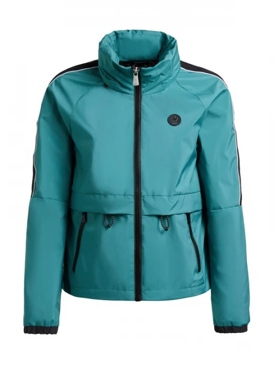 Foto van product khujo Tussenjas 'Olia' cyaan blauw / zwart