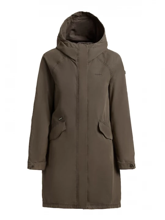 Foto van product khujo Tussenparka 'Leal' bruin gemêleerd