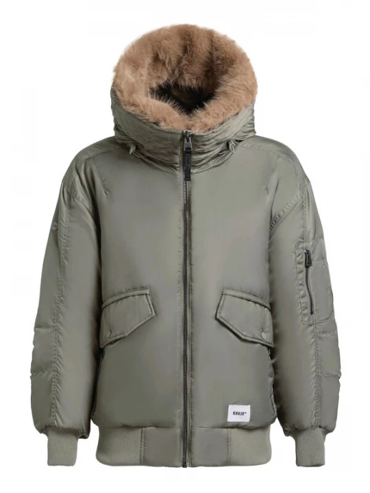 Foto van product khujo Winterjas 'Cela' brokaat / kaki