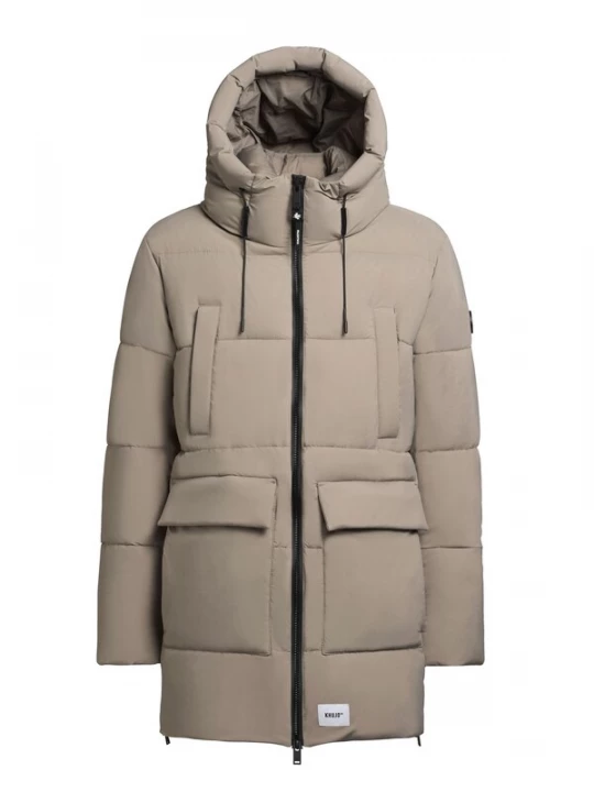Foto van product khujo Winterjas 'Welm' beige / zwart / wit