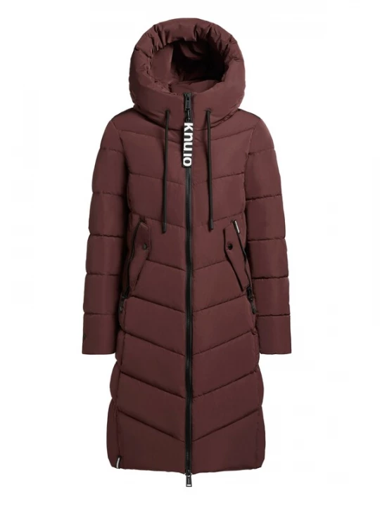 Foto van product khujo Wintermantel 'Mikia' wijnrood / zwart / wit