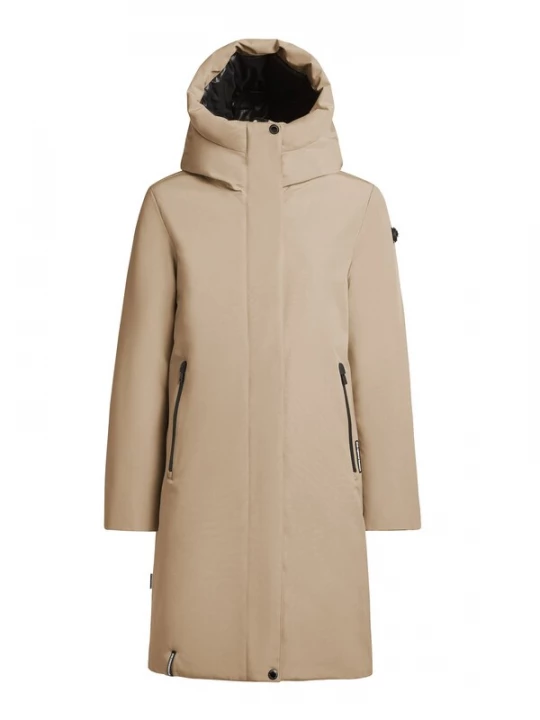 Foto van product khujo Wintermantel 'Nellen' lichtbeige / zwart