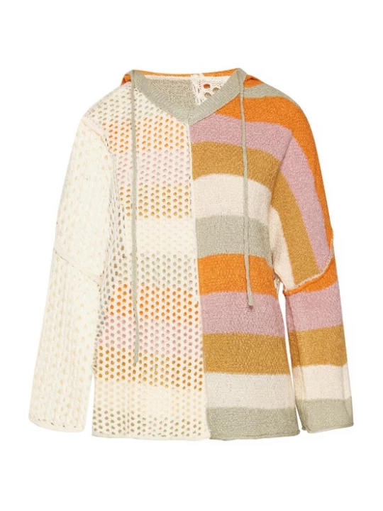 Foto van product KIANNA Trui 'Young Fashion' crème / mintgroen / lila / mandarijn