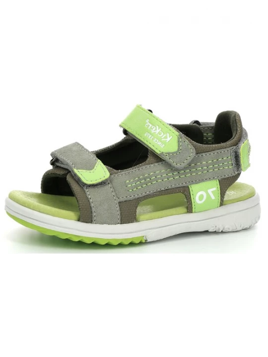 Foto van product Kickers Open schoenen grijs / kaki / lichtgroen / wit