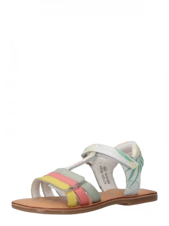 Foto van product Kickers Sandalen geel / groen / oudroze / wit