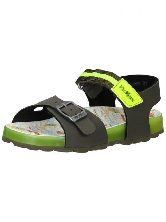 Foto van product Kickers Sandalen neongeel / kaki