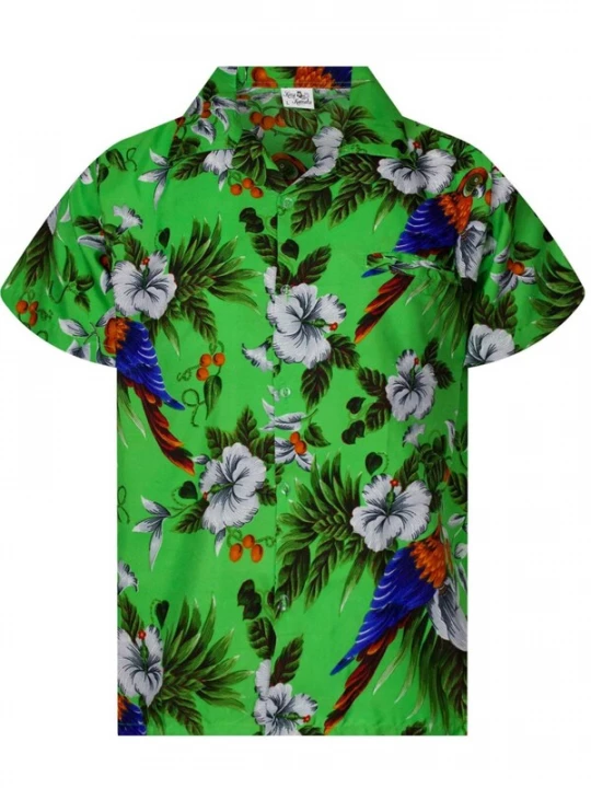 Foto van product King Kameha Overhemd 'Cherryparrot' groen