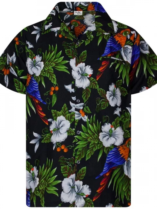 Foto van product King Kameha Overhemd 'Cherryparrot' zwart