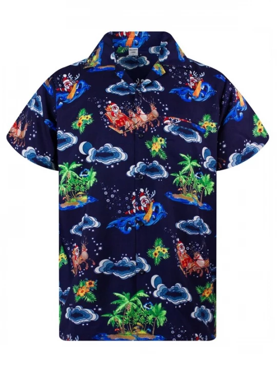Foto van product King Kameha Overhemd 'Christmas Island' blauw