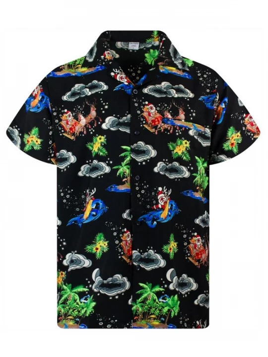 Foto van product King Kameha Overhemd 'Christmas Island' zwart