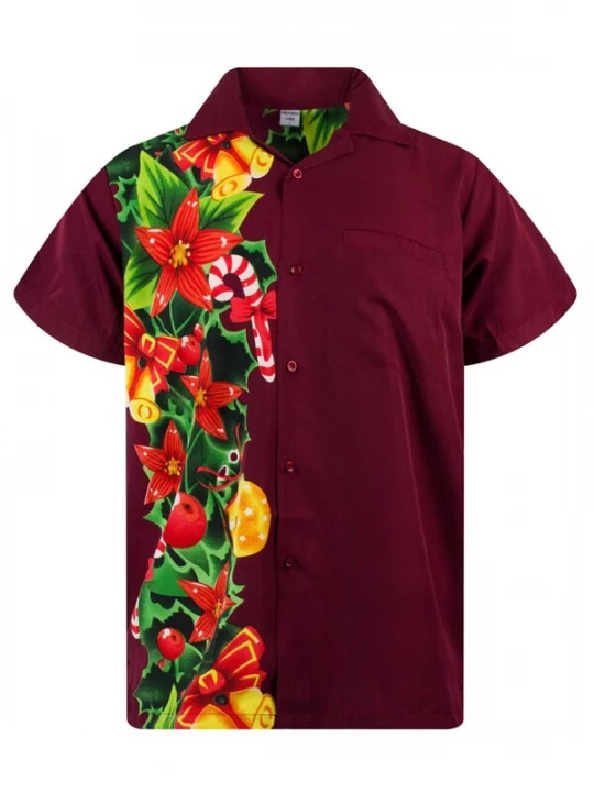 Foto van product King Kameha Overhemd 'Christmas Wedding' rood