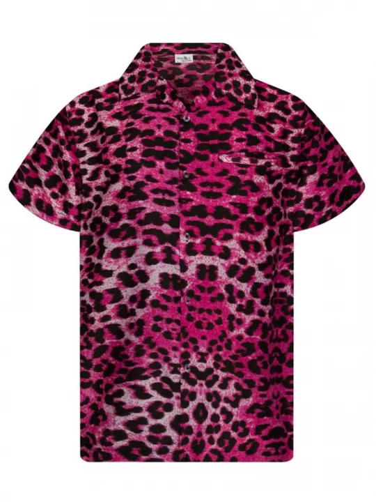 Foto van product King Kameha Overhemd 'Leopard' pink