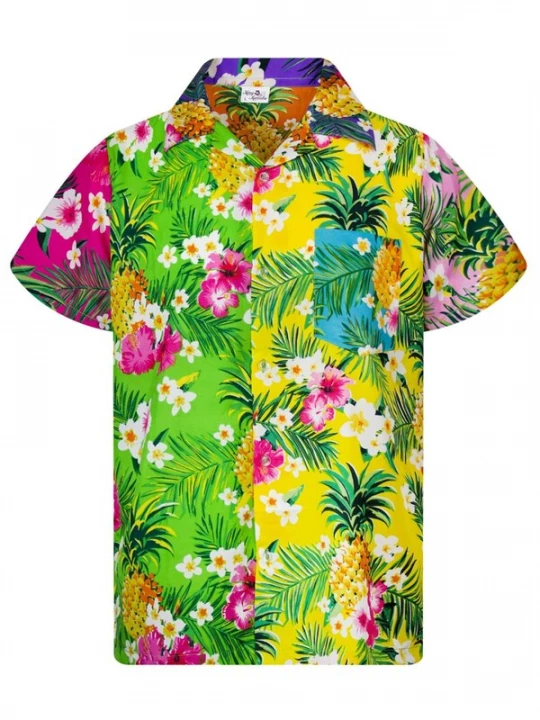 Foto van product King Kameha Shirt 'Pineapple Flowers' gemengde kleuren