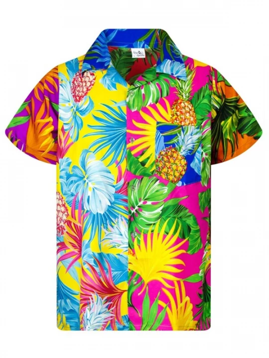 Foto van product King Kameha Shirt 'Pineapple Leaves' gemengde kleuren