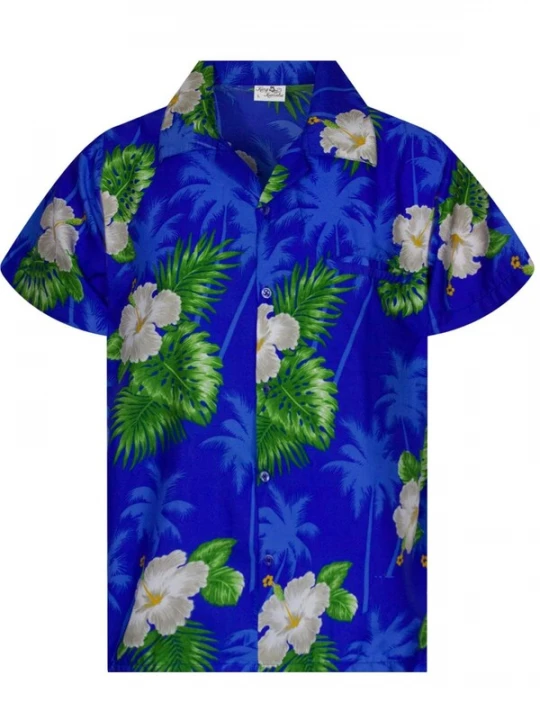 Foto van product King Kameha Overhemd 'Small Flower' donkerblauw