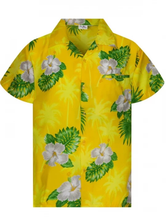 Foto van product King Kameha Overhemd 'Small Flower' geel